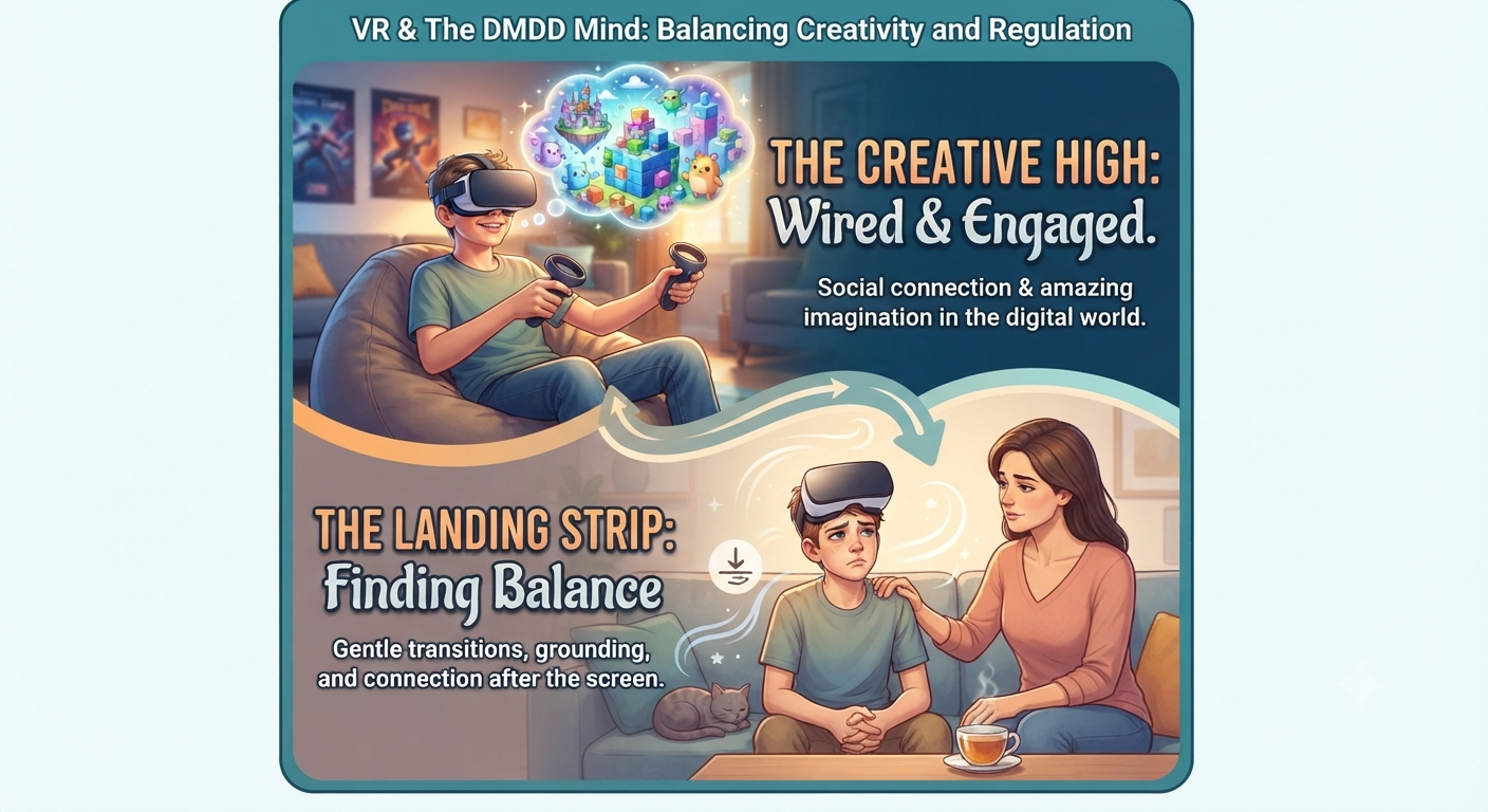 The VR Tug-of-War: Balancing Creative Joy and Sensory Regulation