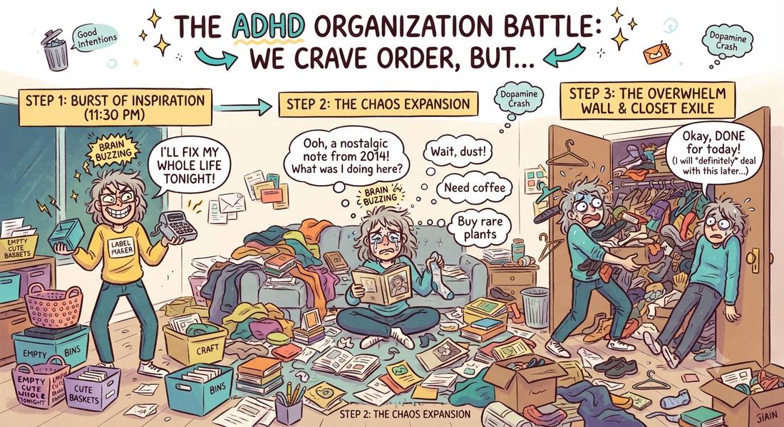 The Great ADHD Organization Trap: Why We Love Order But Live in Chaos