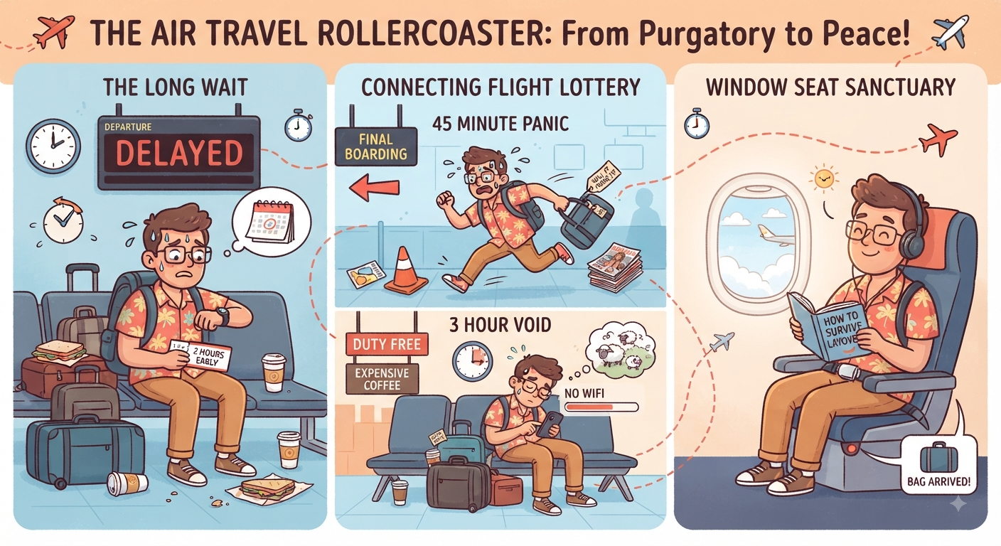 The Modern Air Travel Rollercoaster: From Airport Purgatory to the Window Seat Sanctuary