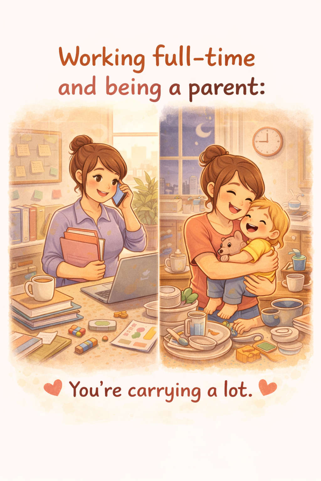 Working Full-Time and Being a Parent: You’re Carrying a Lot