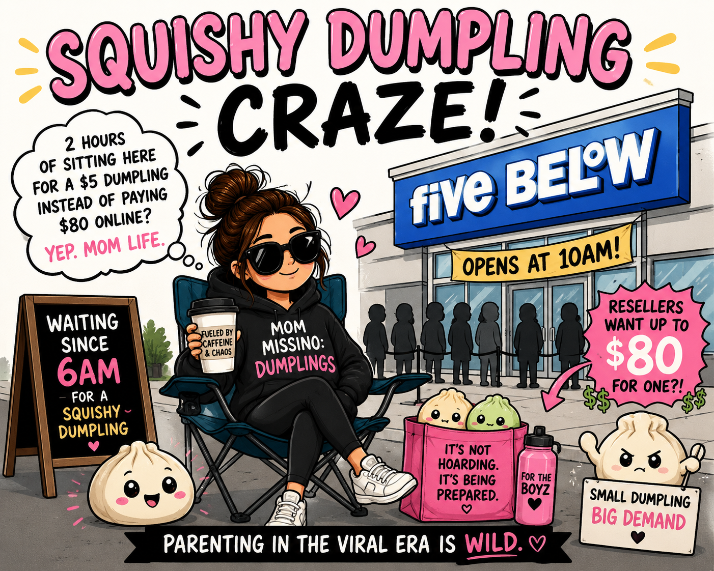 The Great Squishy Dumpling Craze: Why Am I Sitting Outside 5 Below at 8AM?