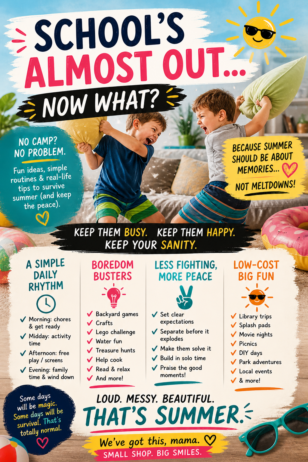 School’s Almost Out… Now What? Surviving Summer Without Camp (and Without Losing Your Mind)