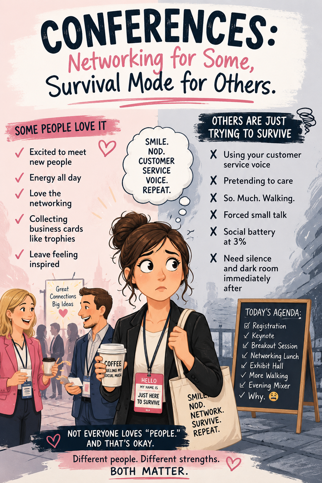 Conferences: Networking for Some, Survival Mode for Others