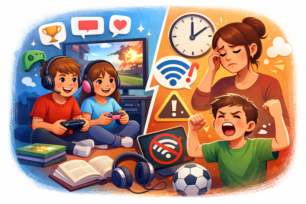 🎮 Kids and Video Games: The Good, The Loud, and The “One More Game”