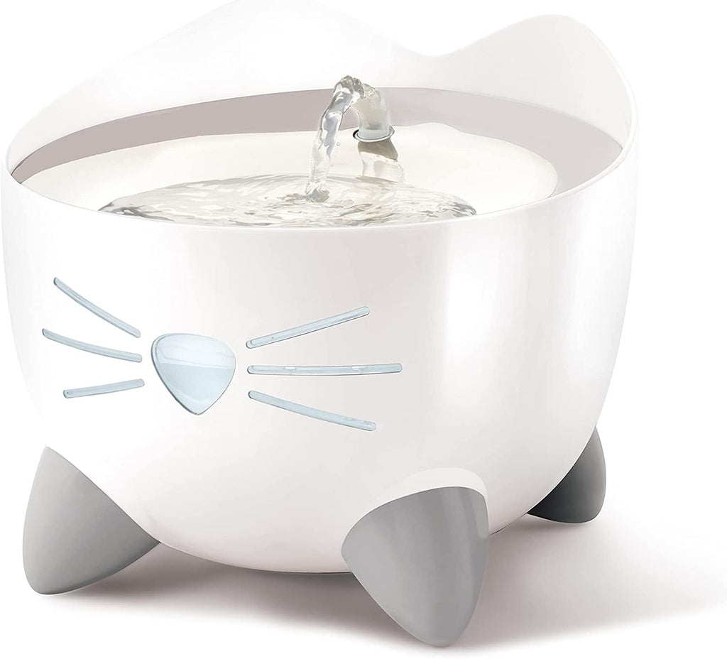 PIXI Stainless Steel Cat Water Fountain 2L Triple Filter Quiet Pump