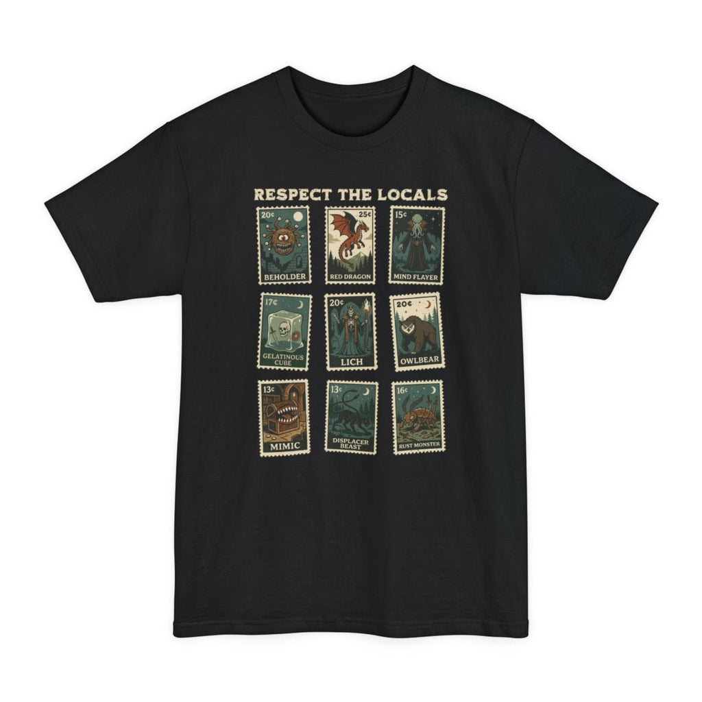 D&D Monsters Respect the Locals Stamp Tall T-Shirt