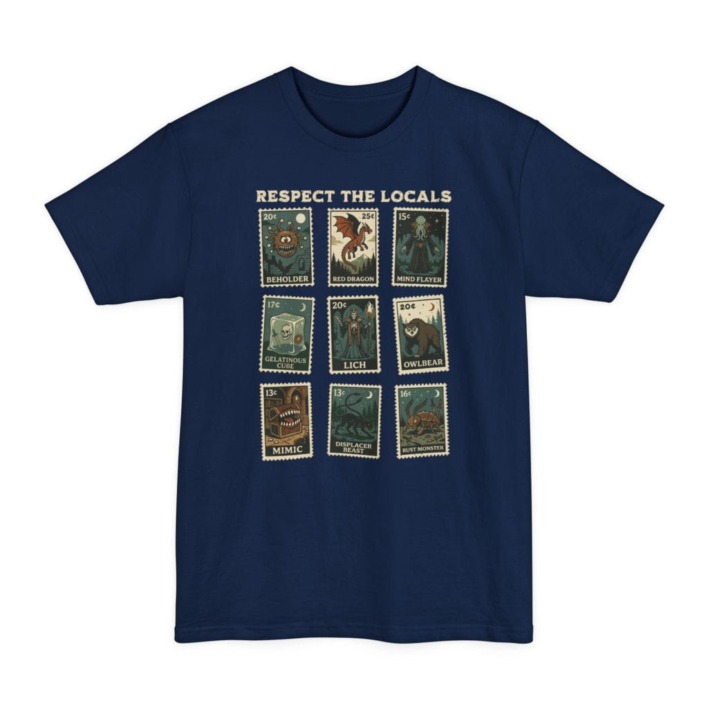 D&D Monsters Respect the Locals Stamp Tall T-Shirt