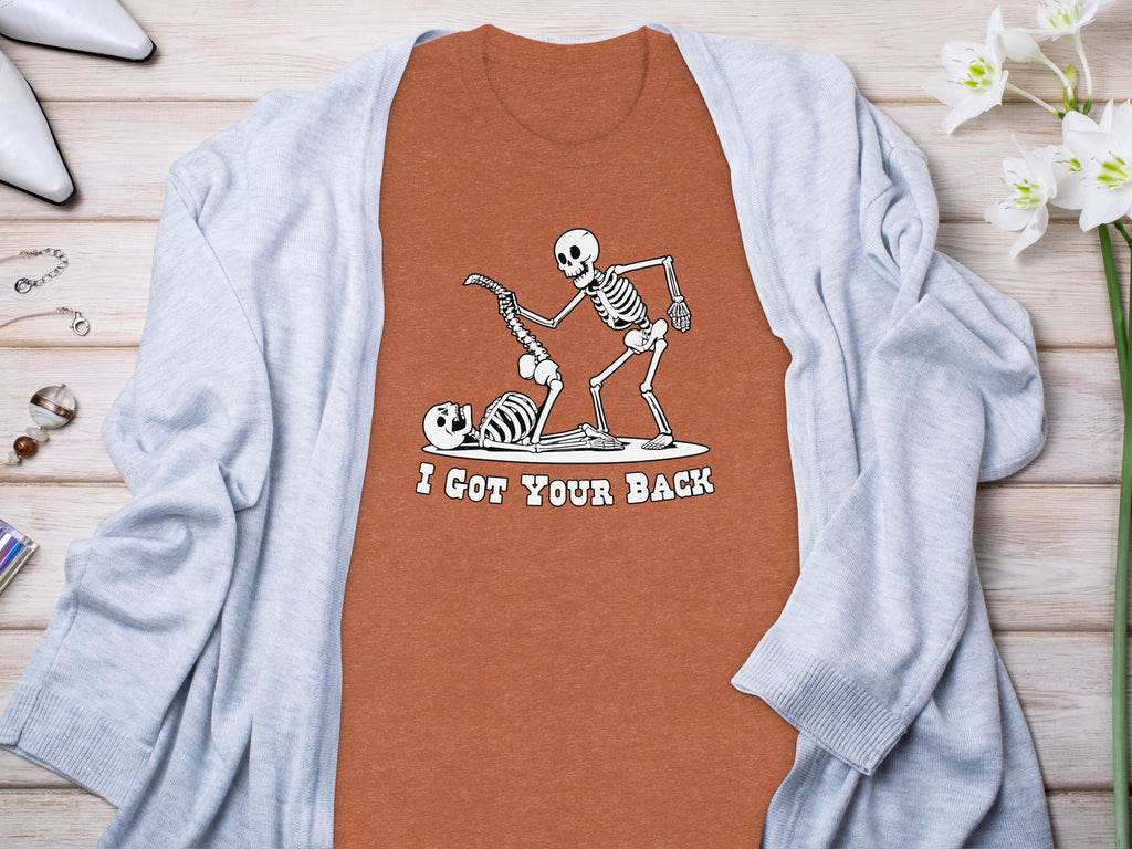 I Got Your Back Skeletons Funny Anatomy Joke Design T-Shirt