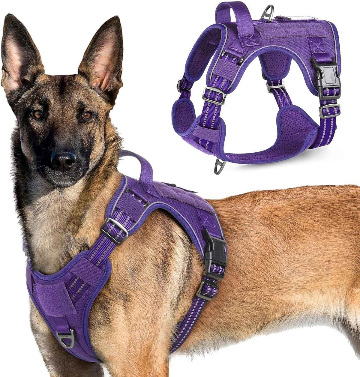 No-Pull Tactical Dog Harness MOLLE Vest with Handle