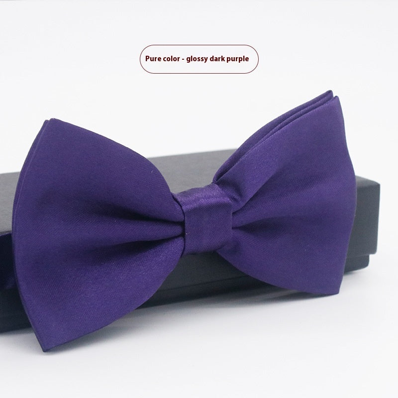 Men's Solid Color Formal Wear Wedding Business Casual Groom Groomsman Bow Tie