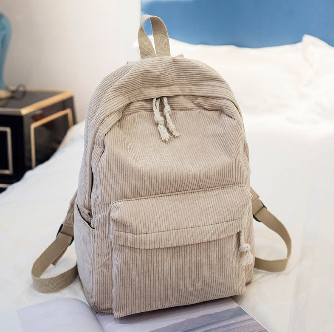 Customisable Velour Fabric Large Capacity Backpack