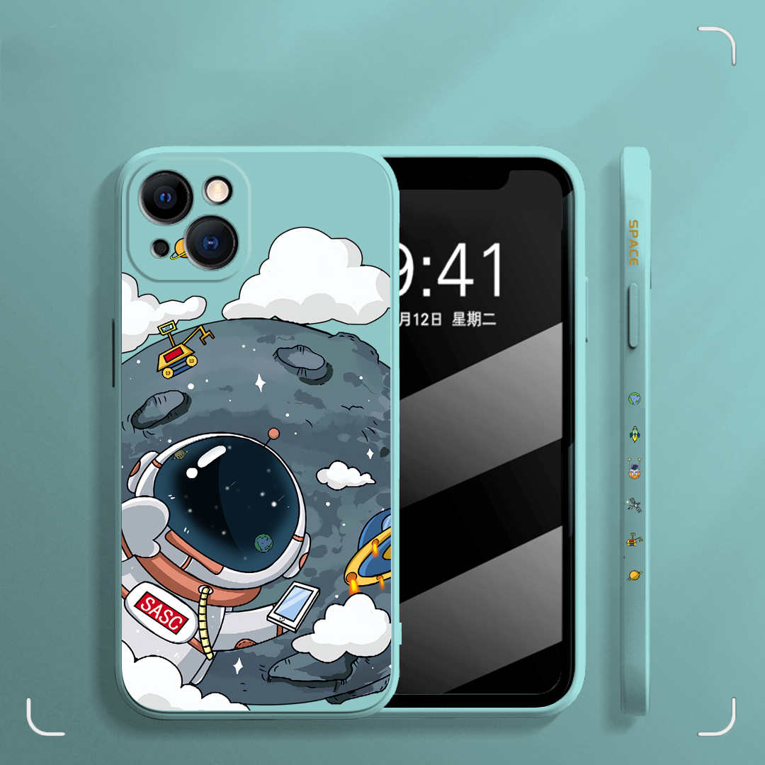 Rubik's Cube TPU Phone Case Side Astronaut