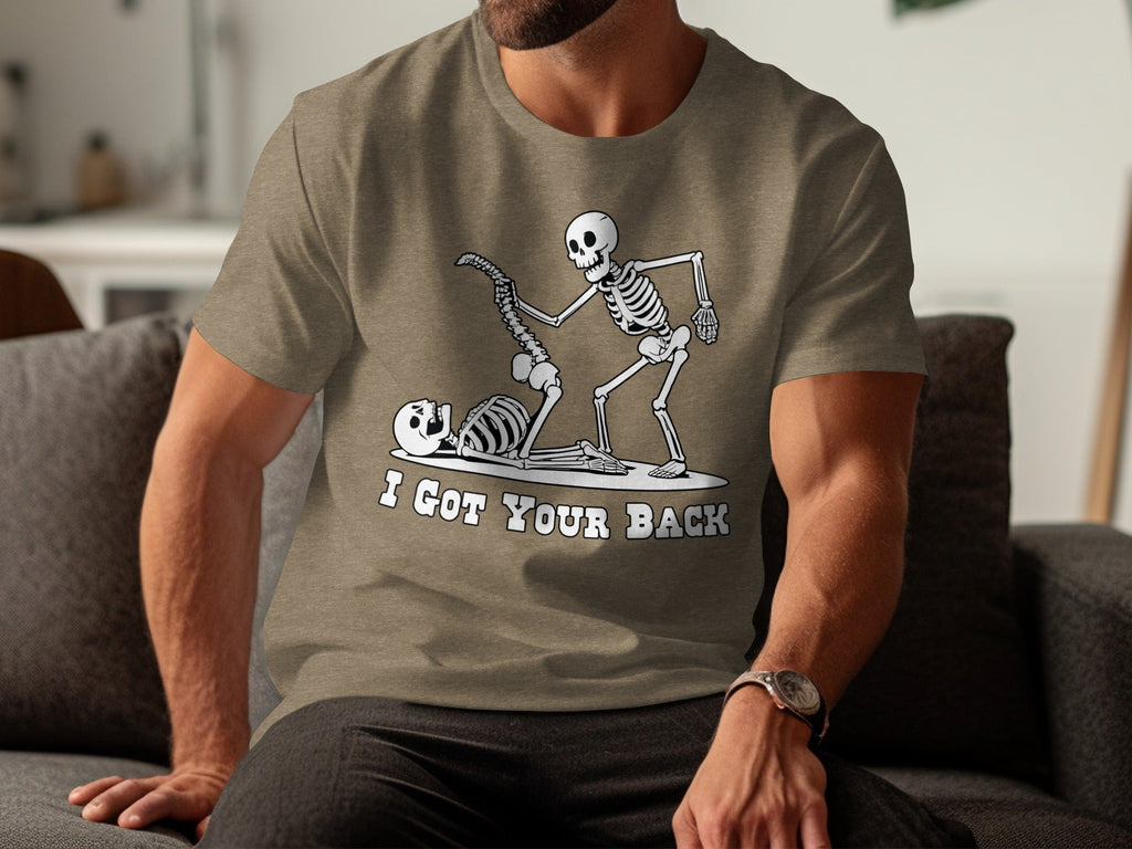 I Got Your Back Skeletons Funny Anatomy Joke Design T-Shirt