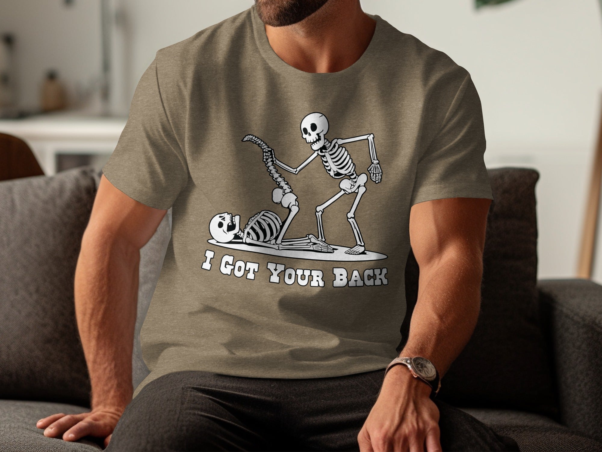 I Got Your Back Skeletons Funny Anatomy Joke Design T-Shirt