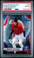 Graded 2024 Topps Bowmans Best Roman Anthony #TP3 Top Prospects Rookie RC Baseball Card PSA 8 Near Mint