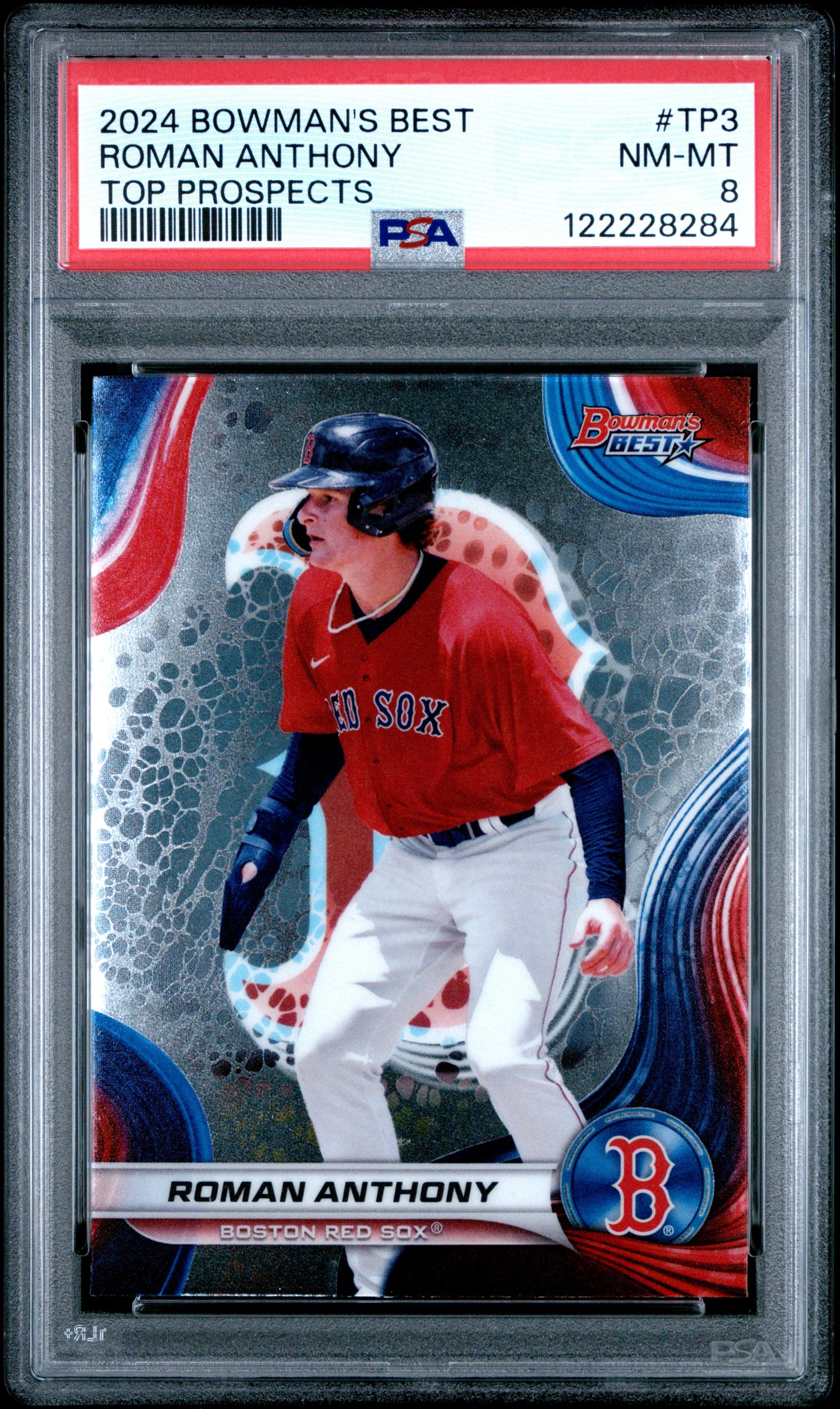 Graded 2024 Topps Bowmans Best Roman Anthony #TP3 Top Prospects Rookie RC Baseball Card PSA 8 Near Mint