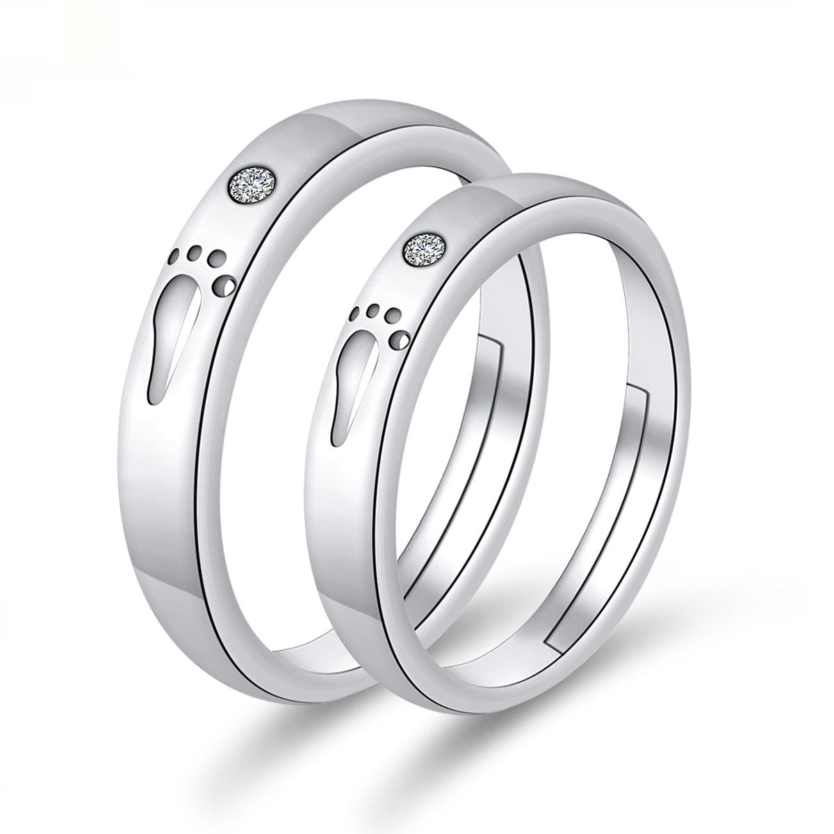 Moissanite Engagement Couple Couple Rings