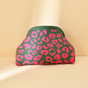 Leopard Print Green And Pink