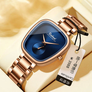 Rose Gold Blue Dial
