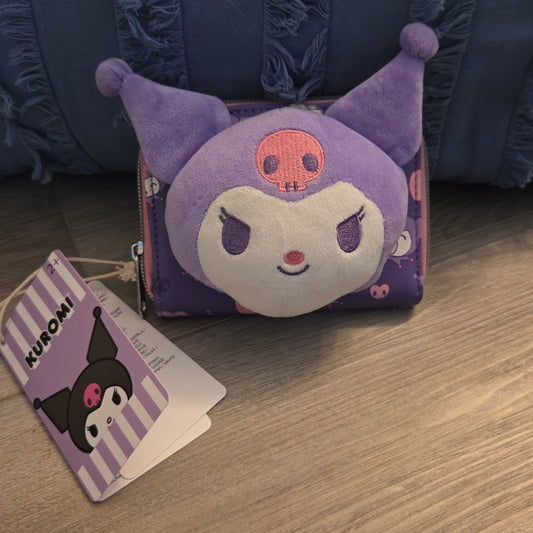 Kuromi plush wallet