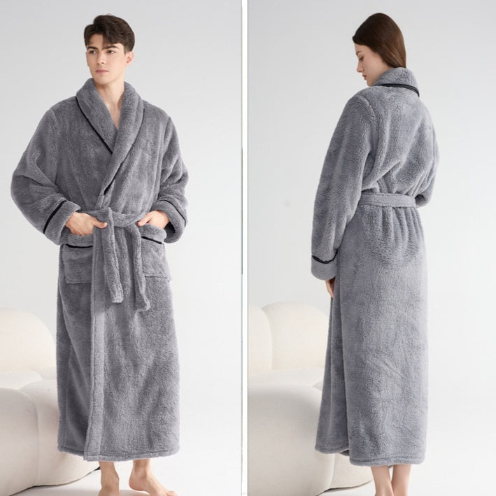Autumn And Winter Thick Night-robe Couple Style
