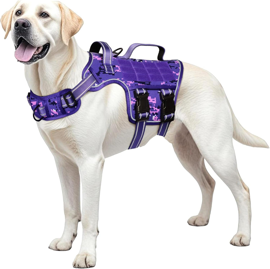 Heavy Duty No-Pull Tactical Dog Harness Molle Vest