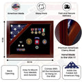 Shadow box for 3x5 flag, Wood  finish, Capitol Shadow box