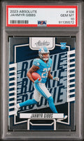 Graded 2023 Panini Absolute Jahmyr Gibbs #108 Rookie RC Football Card PSA 10 Gem Mint