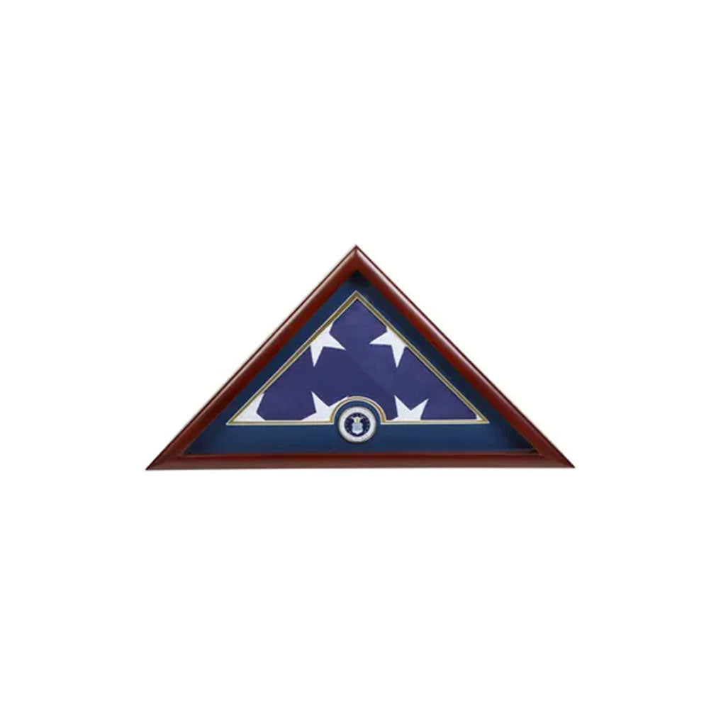 US Flag Display Case with Air Force Medallion