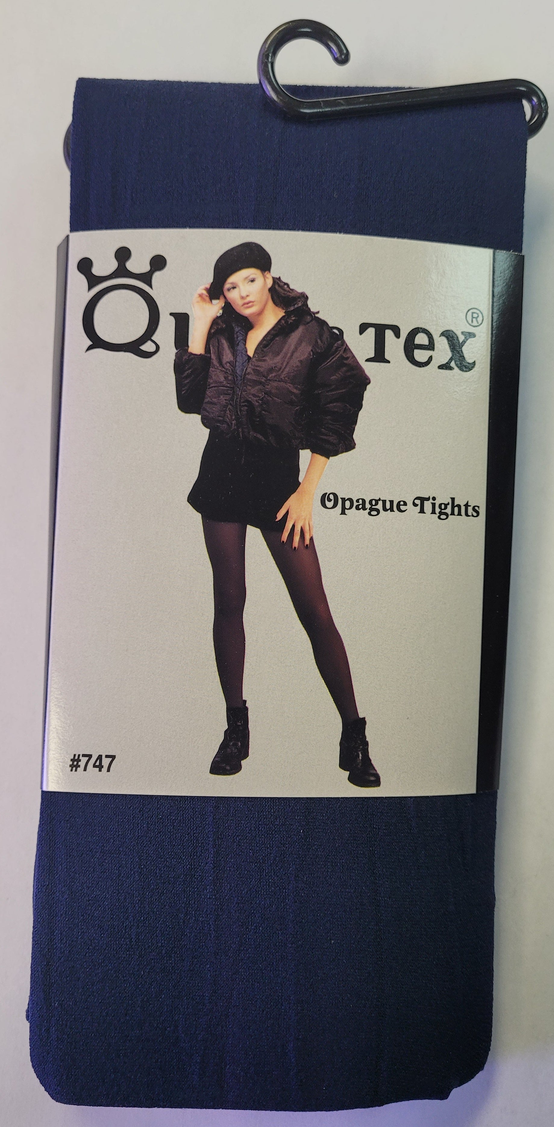 Opaque Navy Blue Tights Women's