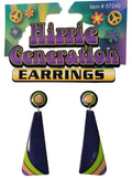 Hippie 60's Mod Generation Earrings Plastic