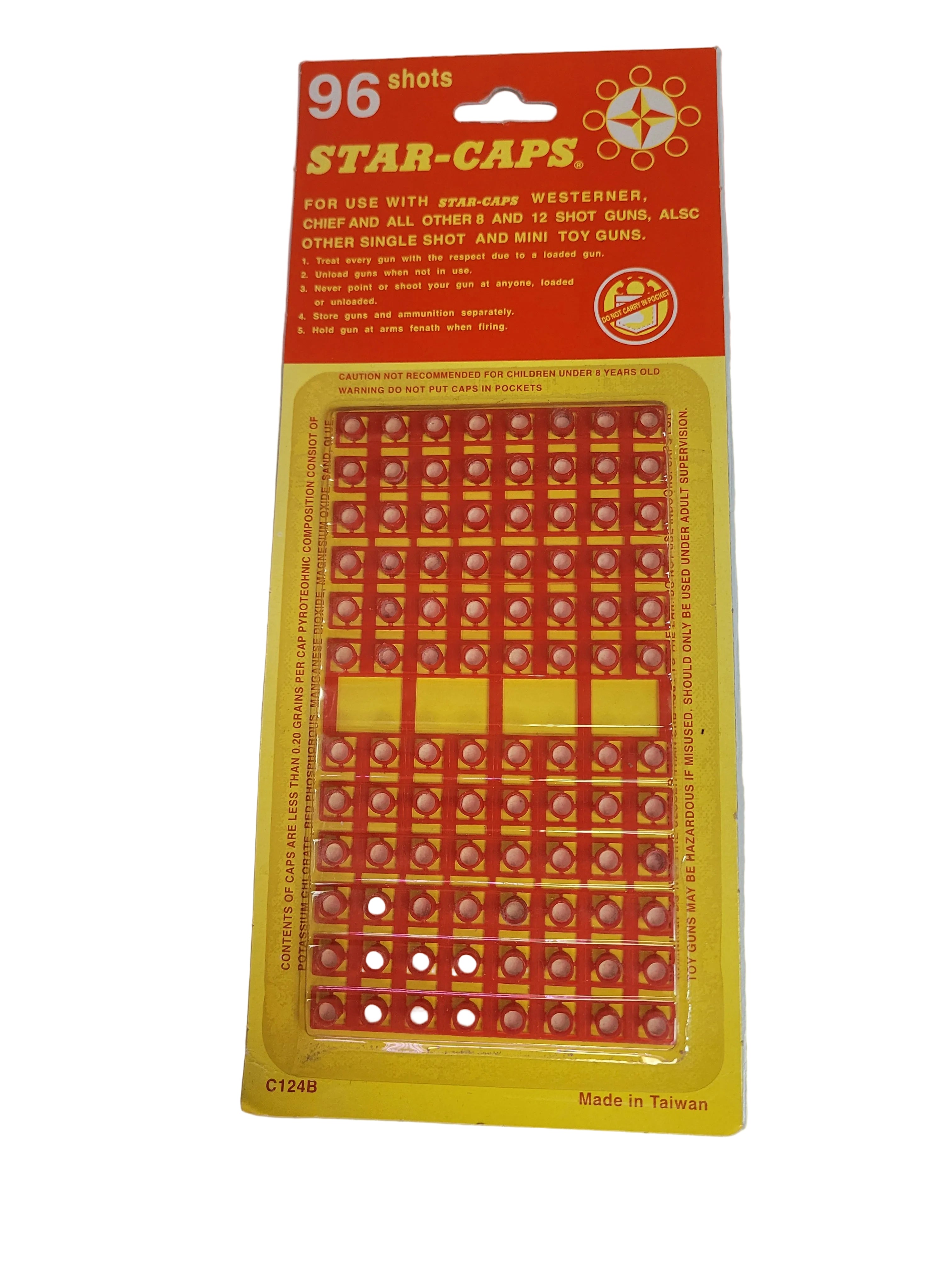 Bang Caps Plastic Strip Star Caps for Exploding Jokes Pack of 2