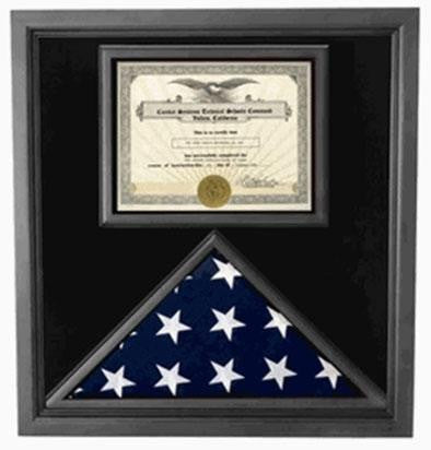 Flag Connections Premium USA-Made Solid wood Flag Document Case,Black Finish 5 x 9.5 flag