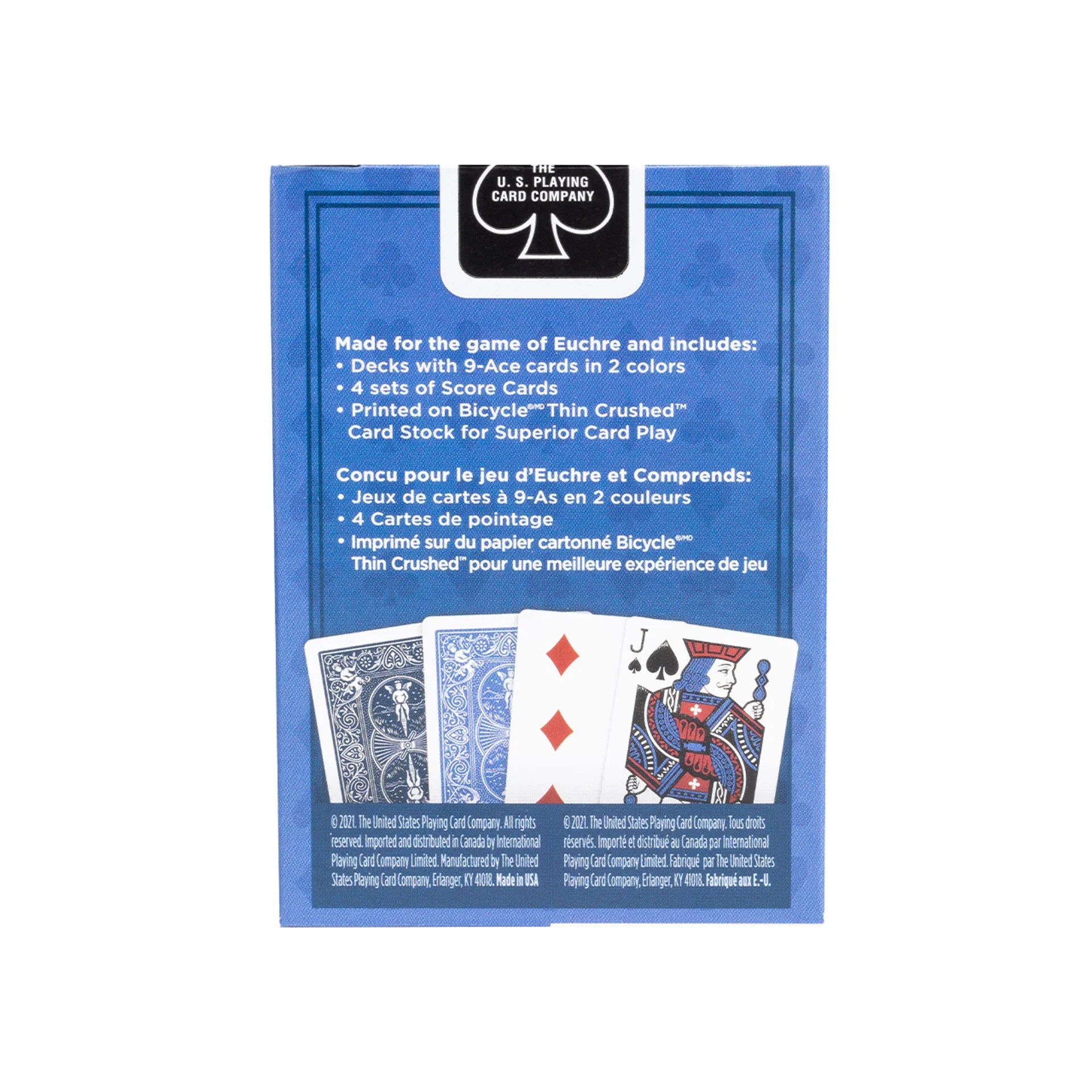 Bicycle Euchre Playing Cards – Blue Dual-Deck Set