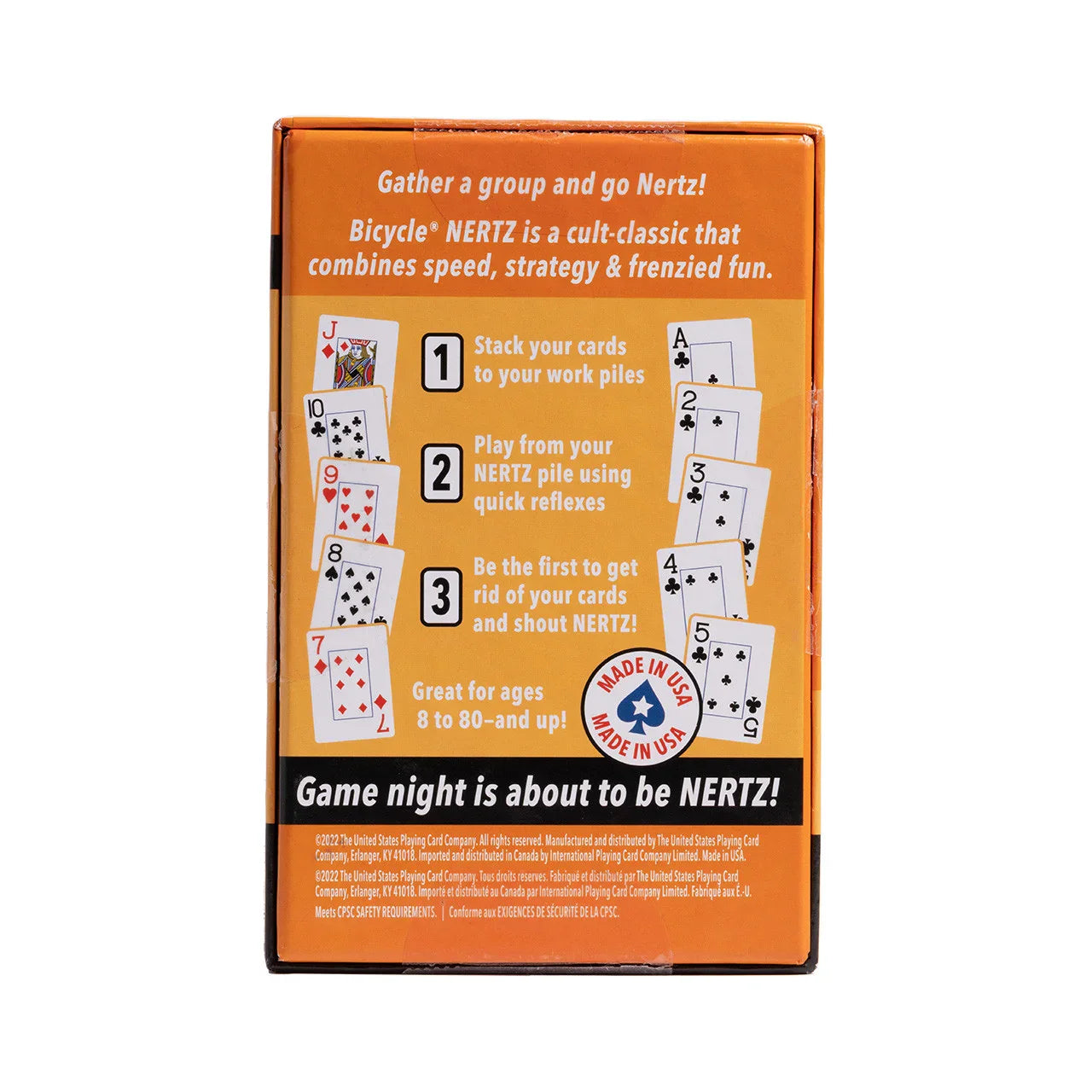 Bicycle Nertz Game Pack – 8 Color Rider Back Jumbo Deck Set