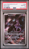 Graded 2023 PKM JP Sv2a Mewtwo #183 Art Rare Trading Card Game PSA 10 Gem Mint
