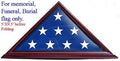 Flag Display Case Frame Stand, Veteran Memorial for 5' X 9.5' Flag - Cherry Finish