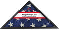 Memorial Flag Case, Black Wood, Made in USA, Holds 5'Hx9.5'W Folded Flag.