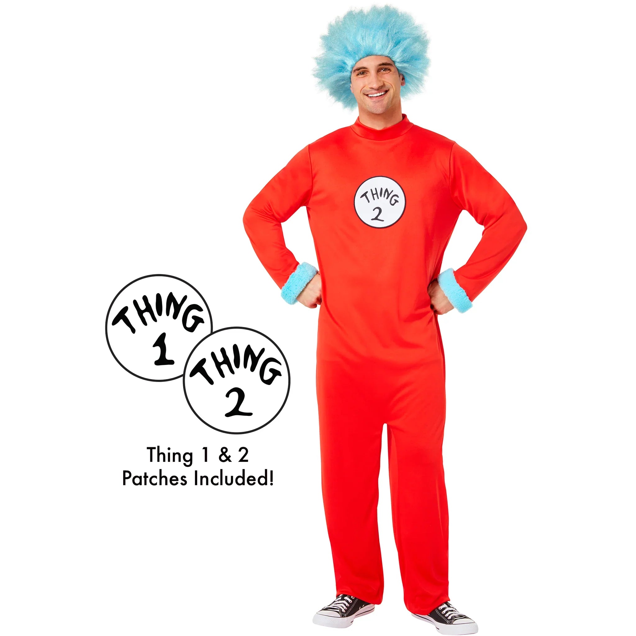 Dr. Seuss, Thing Jumpsuit Adult Costume