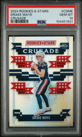 Graded 2024 Panini Rookies & Stars Drake Maye #CDME Crusade Rookie RC Football Card PSA 10 Gem Mint