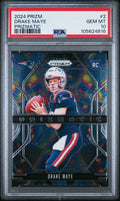 Graded 2024 Panini Prizm Drake Maye #2 Prizmatic Rookie RC Football Card PSA 10 Gem Mint