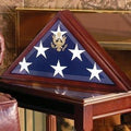 Veteran Flag Display Case, Veteran Flag Display Box hand rubbed Cherry finish