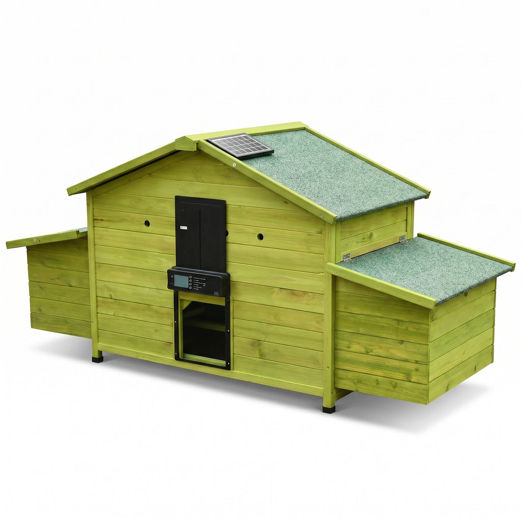 70" Automatic Chicken Coop with Solar-Powered Door