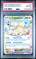 Graded 2024 PKM Ssp En-Surging Sparks Alolan Exeggutor #133 Ex Trading Card Game PSA 10 Gem Mint