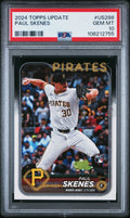 Graded 2024 Topps Update Paul Skenes #US288 Rookie RC Baseball Card PSA 10 Gem Mint