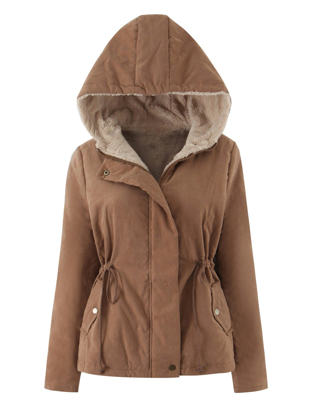 Womens Warm Hooded Cotton-Padded Coat