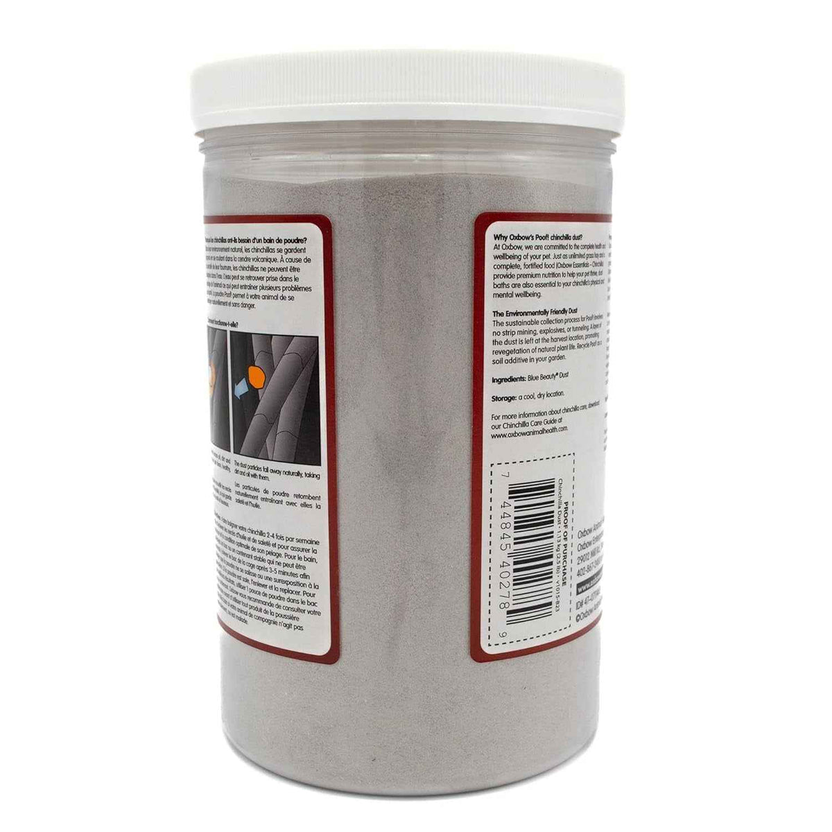 Oxbow POOF! Chinchilla Dust Bath Natural Blue Beauty Grooming Powder 2.5lb