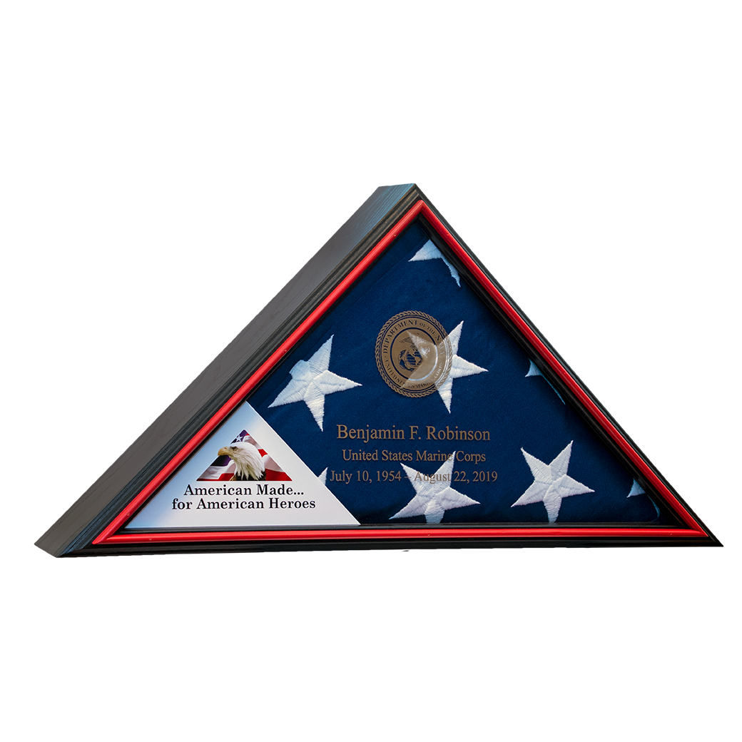 Tributary Flag Case - Marine Corps Flag Display Case