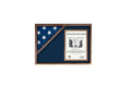 Flag Display Case Flag and Certificate Flag Box American Flag Box - Walnut