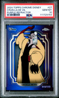 Graded 2024 Topps Chrome Disney Cruella De Vil #27 Purple Refractor #/199 101 Dalmations Trading Card PSA 10 Gem Mint